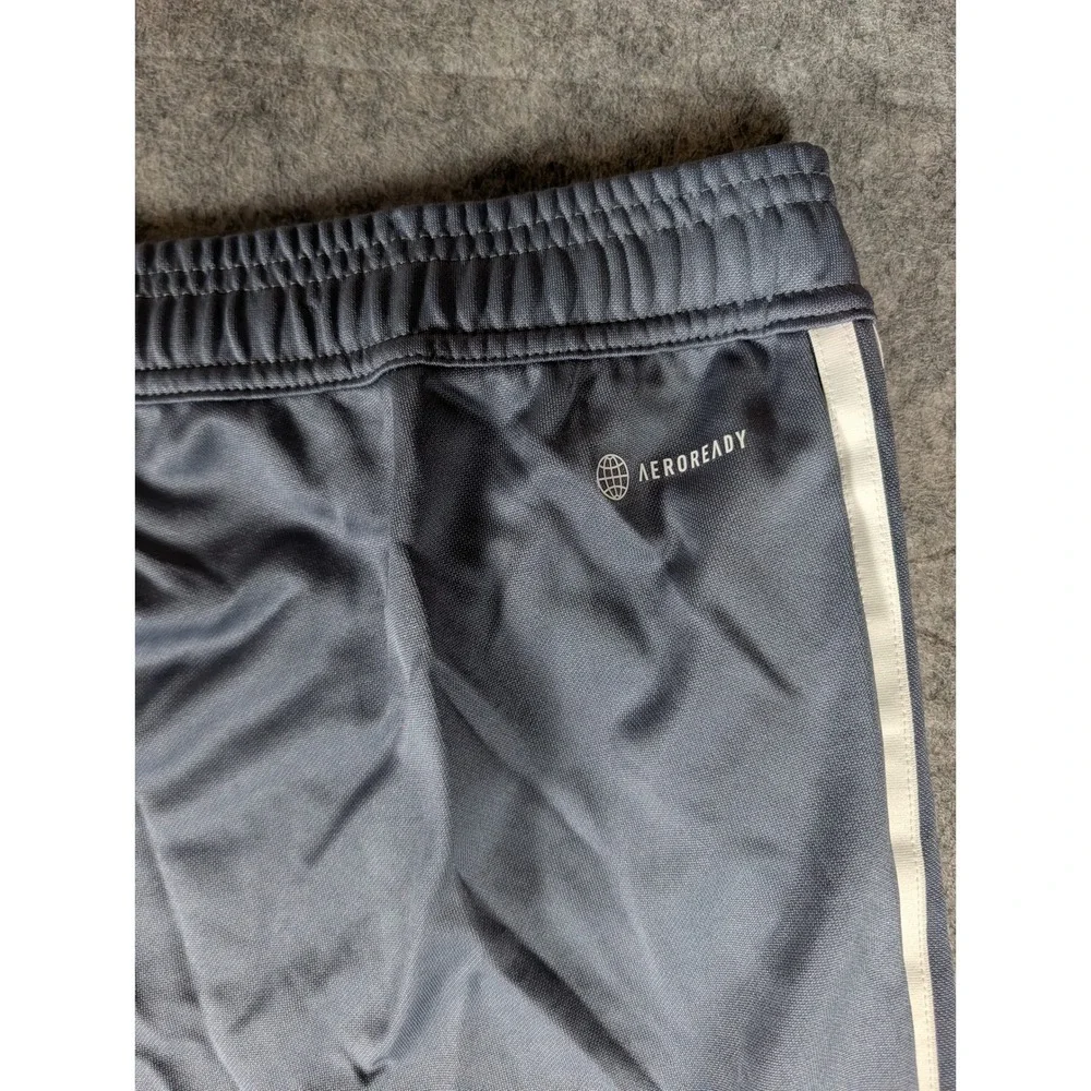 Adidas‎ Aeroready Grey White Striped Track Pants Mens Athletic Activewear New